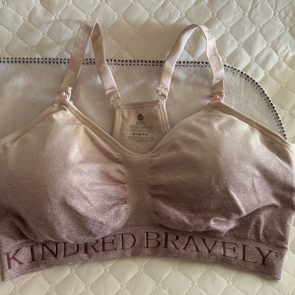 Kindred Braverly Sublime Hands-Free Pumping & Nursing Sports Bra Size L Busty